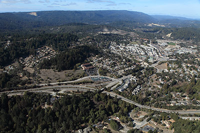 Aerial view of Scotts Valley